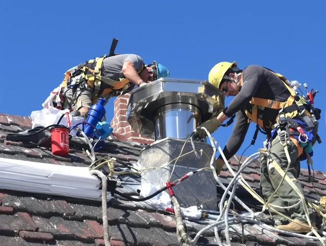 Protective chimney cap installed by Culver City Chimney Sweep in Culver City, CA