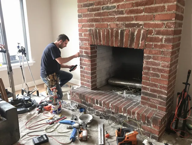 Culver City Chimney Sweep specialist finalizing chimney liner service in Culver City, CA