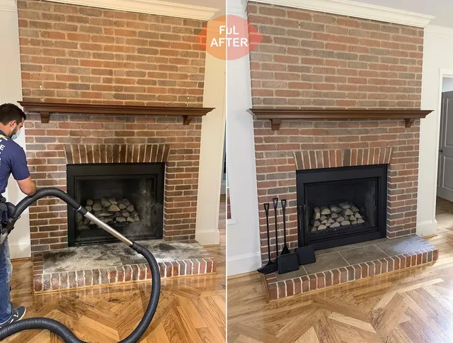 Culver City Chimney Sweep carefully sanitizing a fireplace in Culver City, CA