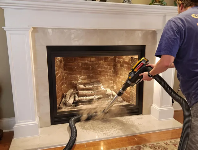 Fireplace cleaning performed by Culver City Chimney Sweep in Culver City, CA