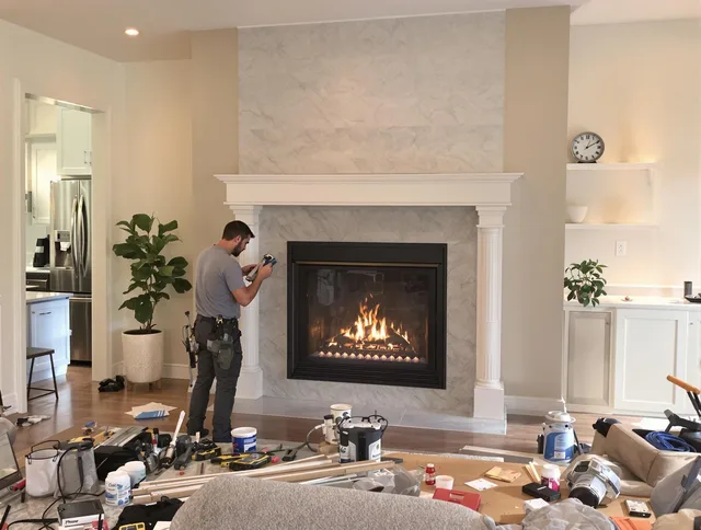 Newly installed fireplace by Culver City Chimney Sweep in Culver City, CA